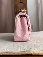 Fortok Chanel Mini Flap Bag Pink 20cm - 5