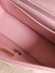 Fortok Chanel Mini Flap Bag Pink 20cm - 6
