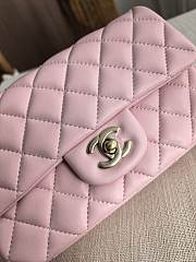 Fortok Chanel Mini Flap Bag Pink 20cm - 4