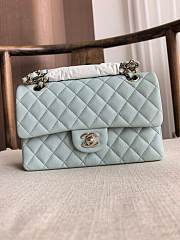 Fortok Chanel Small Flap Bag Blue 23cm  - 5