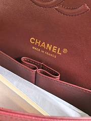 Fortok Chanel Small Flap Bag Burgundy 23cm  - 6