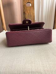 Fortok Chanel Small Flap Bag Burgundy 23cm  - 3