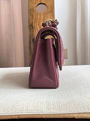 Fortok Chanel Small Flap Bag Burgundy 23cm  - 2
