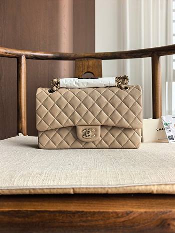 Fortok Chanel Medium Flap Bag Millk Tea 25.5cm