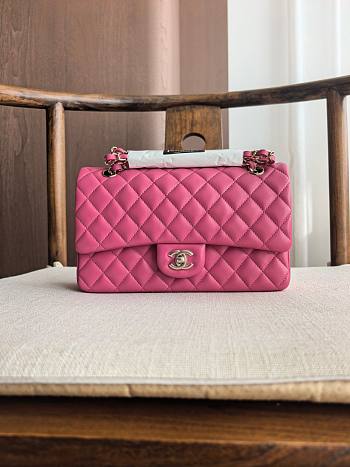 Fortok Chanel Medium Flap Bag Hot Pink 25.5cm