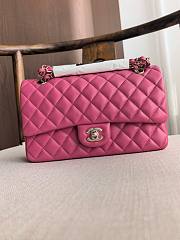 Fortok Chanel Medium Flap Bag Hot Pink 25.5cm - 5