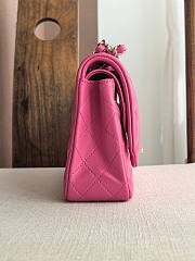Fortok Chanel Medium Flap Bag Hot Pink 25.5cm - 3