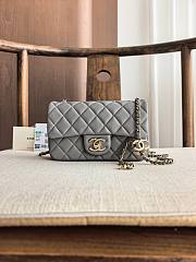 Fortok Chanel Mini Flap Bag Grey 20cm - 1