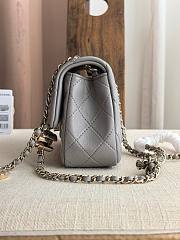 Fortok Chanel Mini Flap Bag Grey 20cm - 5