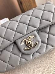 Fortok Chanel Mini Flap Bag Grey 20cm - 4