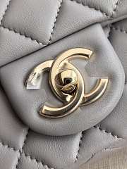Fortok Chanel Mini Flap Bag Grey 20cm - 3