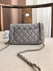 Fortok Chanel Mini Flap Bag Grey 20cm - 2