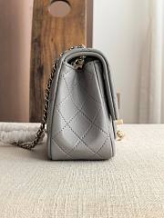 Fortok Chanel Mini Square Flap Bag Grey 17cm - 5
