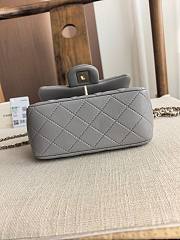 Fortok Chanel Mini Square Flap Bag Grey 17cm - 2