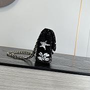 Fortok Chanel Small Flap Bag Sequins & Gold-Tone Metal 20cm - 4