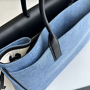 Fortok Chanel Urban Essential Shopping Bag Blue Denim 33×43×17.5cm - 6