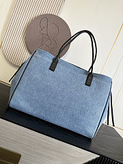 Fortok Chanel Urban Essential Shopping Bag Blue Denim 33×43×17.5cm - 2