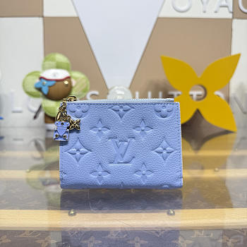Fortok Louis Vuitton Lisa Wallet Blue Iris 9*1.5*11.5cm