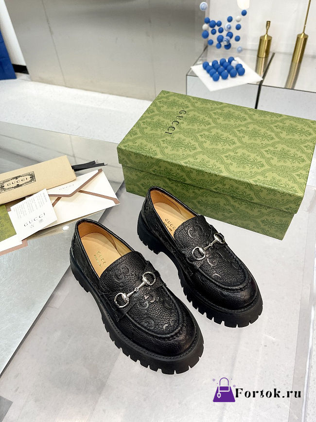 Fortok Gucci GG Lug Loafer Black - 1
