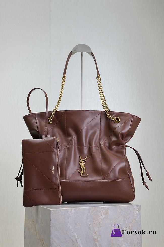 Fortok Saint Laurent YSL Jamie Shopping Brown 35x35x10cm - 1