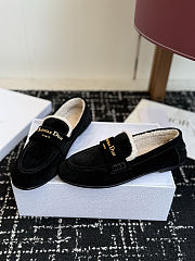 Fortok Dior Boy Mule Black Suede Shearling Lining - 4
