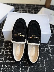 Fortok Dior Boy Mule Black Suede Shearling Lining - 3