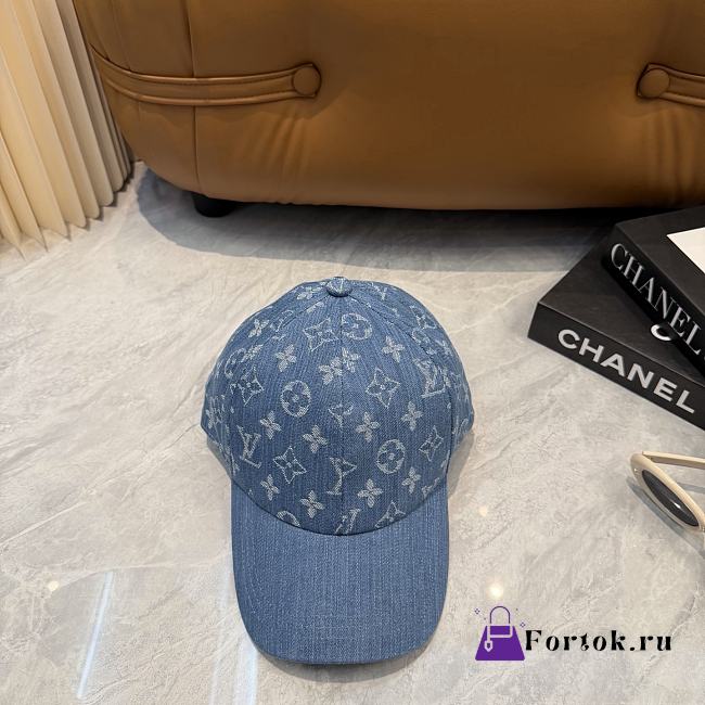 Fortok Louis Vuitton Blue Denim Cap  - 1