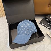 Fortok Louis Vuitton Blue Denim Cap  - 4