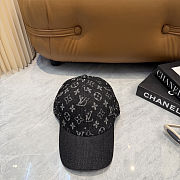 Fortok Louis Vuitton Black Denim Cap  - 1