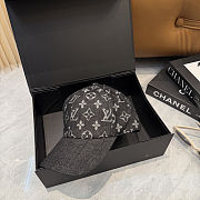 Fortok Louis Vuitton Black Denim Cap  - 4