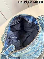 Fortok Balenciaga Le City Moto Small Denim 28x18x14cm - 5