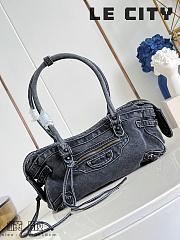 Fortok Balenciaga Le City Moto Large Denim Black 40x16.5x16cm - 1