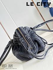 Fortok Balenciaga Le City Moto Large Denim Black 40x16.5x16cm - 5