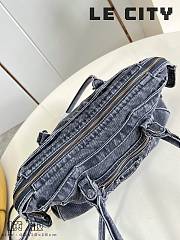 Fortok Balenciaga Le City Moto Large Denim Black 40x16.5x16cm - 4