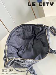 Fortok Balenciaga Le City Moto Large Denim Black 40x16.5x16cm - 2
