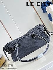 Fortok Balenciaga Le City Moto Large Denim Black 40x16.5x16cm - 3