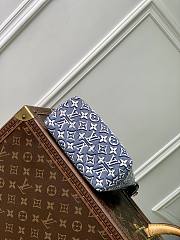Fortok Louis Vuitton Hills Pochette Blue Monogram Denim 18.5 x 11 x 6.5cm - 3