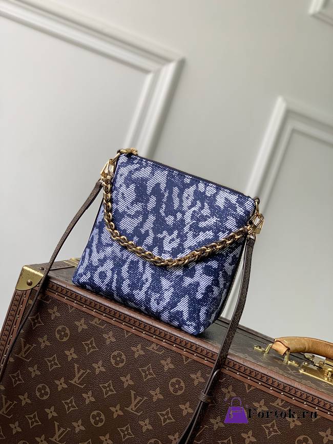 Fortok Louis Vuitton Multipass Mini Denim Blue 17.5 x 18 x 9.5cm - 1