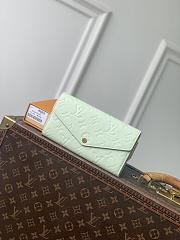 Fortok Louis Vuitton Sarah Wallet Green 19x10.5x2cm - 1