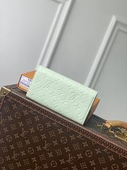 Fortok Louis Vuitton Sarah Wallet Green 19x10.5x2cm - 6