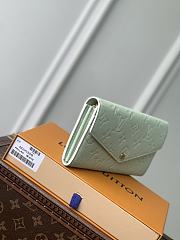 Fortok Louis Vuitton Sarah Wallet Green 19x10.5x2cm - 4