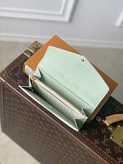 Fortok Louis Vuitton Sarah Wallet Green 19x10.5x2cm - 2