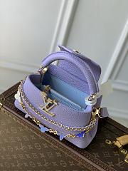 Fortok Louis Vuitton Capucines East-West Mini Purple 12 x 22 x 8cm - 5