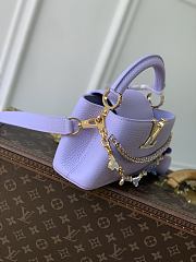 Fortok Louis Vuitton Capucines East-West Mini Purple 12 x 22 x 8cm - 3