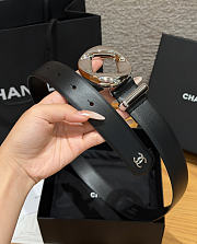 Fortok Chanel Leather Belt Black - 2