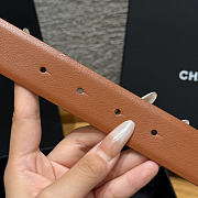 Fortok Chanel Leather Belt Cognac Brown - 5