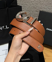 Fortok Chanel Leather Belt Cognac Brown - 2