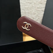 Fortok Chanel Leather Belt Burgundy  - 4