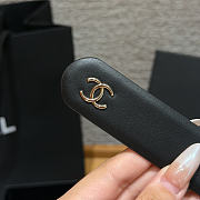 Fortok Chanel Leather Belt Black/Light Gold - 2