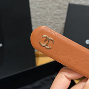 Fortok Chanel Leather Belt Cognac Brown/Light Gold - 3
